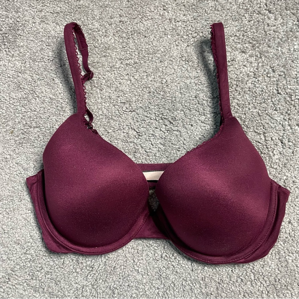 Victoria's Secret Wine Color Perfect Shape Bra 32D